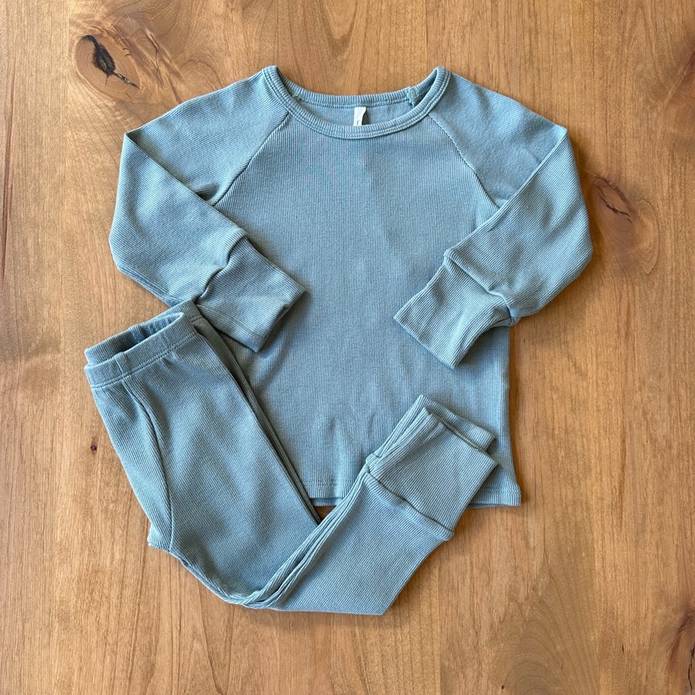 Ribbed lounge set in blue